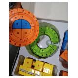 KlickRail Electric Train Set Flexible Race Track for Kids 4 6 7 8, 48 Pcs Car Track for Toddlers 3-5, Building Toy Train Track Gravity-Defying 3D Embedded Layouts & Motorized Car, STEM Learning Gift N