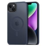 CACOE Magnetic Case for iPhone 13 & iPhone 14 6.1 inch-Compatible with MagSafe & Magnetic Car Phone Mount,TPU Thin Phone Cases Cover Protective Shockproof Anti-Fingerprint(Dark Blue)