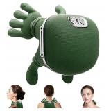 BTUASSDY Cordless Shiatsu Neck and Shoulder Massager with Heat - 4D Deep Tissue Kneading Massager for Pain Relief, Rechargeable Electric Back Massager - Green