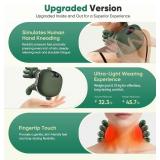 BTUASSDY Cordless Shiatsu Neck and Shoulder Massager with Heat - 4D Deep Tissue Kneading Massager for Pain Relief, Rechargeable Electric Back Massager - Green