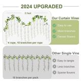 ZINHO 60 Branches Wisteria Hanging Flowers, Artificial White Wisteria Flowers Garland for Wedding Arch Ceremony Party Garden Home Backdrop Decor