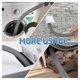 PetOde 2 Pieces Dryer Vent Cleaner Kit Compatible with Most Vacuum Cleaner, Dryer Lint Brush and Vacuum Hose Attachment, Quickly Lint Remover, Deep Gray