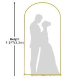 Wokceer 7.2 FT Wedding Arch Backdrop Stand, Gold Metal Arch Backdrop Stand for Wedding Ceremony Birthday Party Bridal Baby Shower Photo Booth Garden Floral Balloon Arches Decoration
