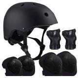 Adjustable Helmet for Ages 3-16 Kids Toddler Boys Girls Youth,Protective Gear with Elbow Knee Wrist Pads for Multi-Sports Skateboarding Bike Riding Scooter Inline skatings Longboard Roller Skate