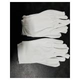 2 Pairs White Cotton Gloves for Dry Hands Eczema SPA Moisturizing - Work Glove Liners for Serving Costume Inspection