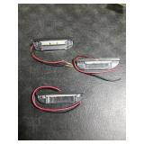 Partsam 3Pcs 4inch Utility White 9 LED Strip Light Bar, Clear Lens Waterproof 4 Boat Marine Lights, Marker Lights for Truck Trailer Car Pickup RV Camper, Under HoodLights, Dome Lights