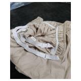 Wrap Around Dust Ruffle Bed Skirt - Cream - for Full Size Beds with 15 Inch Drop - Easy Fit Elastic Strap - Adjustable Pleated Bedskirt w/Brushed Fabric - Wrinkle Free - for Women, Men, Kids & Teens