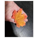 Miukomiu Fake Fall Maple Leaves, 300PCS Artificial Fall Leaves Faux Autumn Leaves for Wedding Party Thanksgiving Table Crafts Decorations and Fall Decor