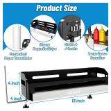 Griddle Caddy for Blackstone Griddles 17/22/28/36/Prep Cart, Space Saving Blackstone Griddle Accessories, BBQ Grill Storage Organizer with Magnetic Tool Holder & Paper Towel Holder & J-Hooks