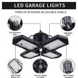 2Pack LED Garage Lights,100W Deformable LED Lighting 10000LM E26 Daylight 6000K Super Bright Adjustable Lights for Warehouse
