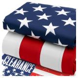 American Flag for Outside Heavy-Duty US Flag with Embroidered Stars Reinforced Material USA Flag Built for Outdoors Sewn Stripes UV Protection Brass Grommets (3x5 ft)