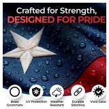American Flag for Outside Heavy-Duty US Flag with Embroidered Stars Reinforced Material USA Flag Built for Outdoors Sewn Stripes UV Protection Brass Grommets (3x5 ft)