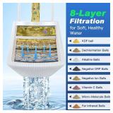 Next-Gen Bathtub & Shower Filter Removes 96% Chlorine, Lead & Fluoride | Baby-Safe Soft Water for Sensitive Skin, Hair & Eczema Relief Softens Hard Water Bath Filter for Tub