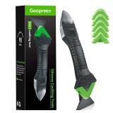 Caulking Tool 3 in 1 Caulking Grout Removal Sealant Finishing Tool Bathtub Caulk with Stainless Head, Caulk Remover Glass Glue Angle Scraper for Bathroom, Kitchen,Floor,Window,Sink Joint,Frames