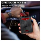 Wallet for Men Wallet with Slim Pop Up Card Holder 9-13 Cards, Bifold Minimalist Smart Wallet RFID Blocking Credit Card Holder with ID Window & Stretchable Cash Slot Compact Metal Aluminum Card Case