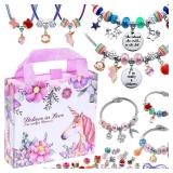 COO&KOO Charm Bracelet Making Kit, A Unicorn Girls Toy That Inspires Creativity and Imagination, Crafts for Girls Ages 8-12 with Jewelry Making Kit Perfect Gifts for 6 7 8 9 10 Girl Self-Expression!