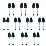 Ahberxig 10 Pairs Plastic Shoe Trees for Men (Black)