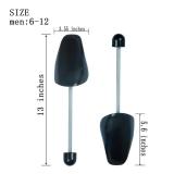 Ahberxig 10 Pairs Plastic Shoe Trees for Men (Black)