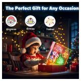 16-Inch Rechargeable Doodle Glow LED Note Board, 7-Color Light Modes, Neon Art Dry Erase Light Up Drawing Pad with Built-in Stand, Sketching Gift Toy for Kids/Girls/Teens, 5 Markers & Tracing Book