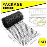 Kokmeya Pet Repellent Mat, Black, 6.5 feet with 8 Ground Stakes 8 Zip Tie, Cat Repellent Mat with Gentle Spikes for Garden/Backyard, Dog and Raccoon Deterrent Mat, 78.74 inches x 11 inches.