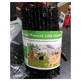 Kokmeya Pet Repellent Mat, Black, 6.5 feet with 8 Ground Stakes 8 Zip Tie, Cat Repellent Mat with Gentle Spikes for Garden/Backyard, Dog and Raccoon Deterrent Mat, 78.74 inches x 11 inches.