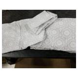 Comfort Spaces 100% Cotton Sheets Queen, Breathable, Naturally Cool Cotton Sheets, Soft Cotton Bed Sheets with 14 Elastic Pocket Fits up to 16 Mattress, All Seasons Sheet Set, Adelia Gray 4 Piece