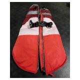 azuza Dog Jacket for Small Dogs Waterproof Dog Coat with Reflective Strips and Harness Built in Warm Fleece Dogs Winter Coat Windproof with Back Zipper, Red L