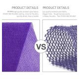 UJFQBH 3 Pieces African Bath Sponge African Net Long Net Bath Sponge Exfoliating Shower Body Scrubber Back Scrubber Skin Smoother,Great for Daily Use (Pink,Yellow,Purple)