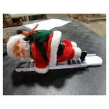 Electric Santa Climbing Up and Down Tree with Music, Bag of Presents - Holiday Decor for Home, Door, Wall - Xmas Ornament