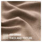 MIULEE Pack of 2 Thick Textured Couch Throw Pillow Covers, Coco Brown Decorative Pillow Covers 20x20, Neutral Linen Cushion Cases for Sofa Bed Living Room Modern Farmhouse Home Decor, No Filling