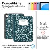 Supveco Case for ipad 10th Generation 10.9 Inch 2022 with Pencil Holder-[Multi Viewing Angles+Auto Wake/Sleep], Premium Folio Stand Case with Soft TPU Back Cover for iPad 10th Gen 2022-Teal