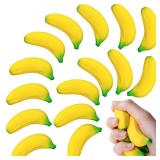 SALACOOL 14 Pcs Banana Toys Party Favors,Bananas Stretchy Toys PU Relief Stress Squeeze Balls,Banana Toy for Relief Birthday Decoration Party Supplies (2.36 Inch)
