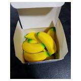 SALACOOL 14 Pcs Banana Toys Party Favors,Bananas Stretchy Toys PU Relief Stress Squeeze Balls,Banana Toy for Relief Birthday Decoration Party Supplies (2.36 Inch)