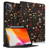 Wazzasoft for iPad Air 11 Inch M3/M2,for iPad Air 5th/4th,for iPad Pro 11 Inch(4th/3rd/2nd/1st Gen) - Smart Folio Cover (Auto Wake/Sleep) with Build-in Pencil Holder for Apple Tablet,Retro Floral