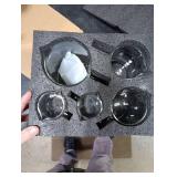 LIBWYS Glass Measuring Cup Set of 5, 1000ml (32oz), 500ml (16oz), 350ml (12oz), 2x75ml (2.5oz) with Anti-slip Silicone Pad, Heat-resistant Borosilicate Glass Liquid Measuring Cup