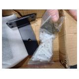 Starunder 4 Pack Floating Shelf Brackets, 4 Inch Heavy Duty Industrial Shelf Bracket, Black Metal L Brackets for Shelves Support DIY(1/5 Inch Thicked)