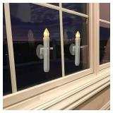Raycare 12 Pcs Christmas Window Candles with 6 Hour Timer with Suction Cups, Double Brightness Flameless Taper Candle Battery Operated, LED Candle Sticks for Window Christmas Holiday Decoration