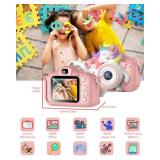 Kids Camera for 3-8 Years Old Toddlers Childrens Boys Girls Selfie Camera 20 MP HD 1080P IPS Screen Dual Digital Toy Camera for Kids Christmas Birthday Gifts with 32Gb Card