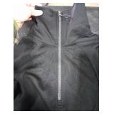 SUUKSESS Womens  Lounge  Half Zip Oversized Sweatshirts (Black, S) TOP ONLY