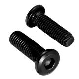 DGJSWJ M6 x 40mm Countersunk Socket Cap Allen Bolts, Flat Round Head Socket Cap Screws, Furniture Screws, Carbon Steel, Full Thread, Black Oxide Finish