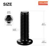 DGJSWJ M6 x 40mm Countersunk Socket Cap Allen Bolts, Flat Round Head Socket Cap Screws, Furniture Screws, Carbon Steel, Full Thread, Black Oxide Finish