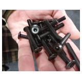 DGJSWJ M6 x 40mm Countersunk Socket Cap Allen Bolts, Flat Round Head Socket Cap Screws, Furniture Screws, Carbon Steel, Full Thread, Black Oxide Finish