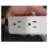 USB Multi Plug Outlet Extender - YISHU Surge Protector with Rotating Plug, 6 AC Plug Extender with 3 USB Ports, 3-Sided Swivel Power Strip Best Ideal Stocking Stuffers for Adults