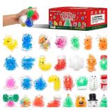30PCS Christmas Stress Balls,Squishy Balls,Squishy Squeeze Balls Bulk Fidget Toys for Adults,Stress Relief Balls, Party Favors,Birthday Gift