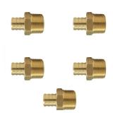 Apollo Valves APXMA34345PK Pipe Adapter  3/4 in  PEX x MPT  Brass  200 psi Pressure