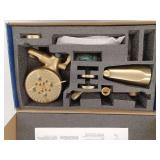 Fapully Double Handle 5-Spray Tub and Shower Faucet 2.5 GPM Dual Head Tub Faucet with Hand Shower in Brushed Gold- Retail: $241