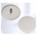 BWE 1-Spray Pattern 2.5 GPM 10 in. Wall Mount Fixed Shower Head in Brushed Nickel