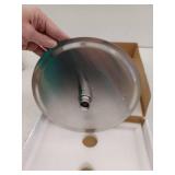 BWE 1-Spray Pattern 2.5 GPM 10 in. Wall Mount Fixed Shower Head in Brushed Nickel