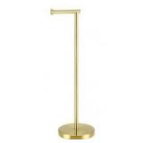KES Bathroom Freestanding Toilet Paper Holder 26 in. H Tissue Roll Holder Floor Stand in Brushed Gold