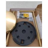 KES Bathroom Freestanding Toilet Paper Holder 26 in. H Tissue Roll Holder Floor Stand in Brushed Gold